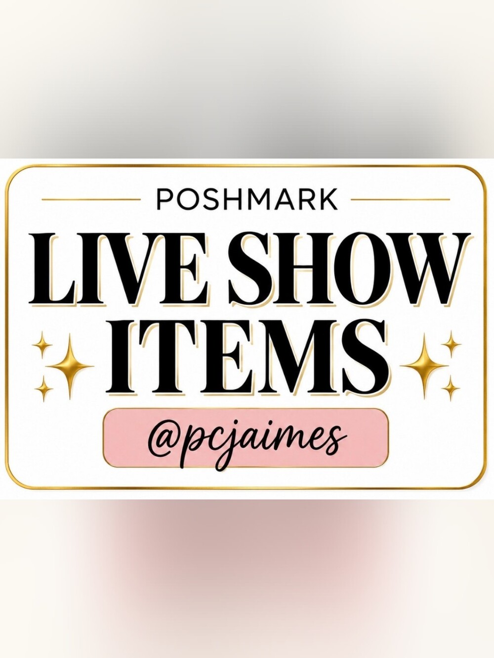 Poshmark Live Shop Graphic - Pink & Black Sign